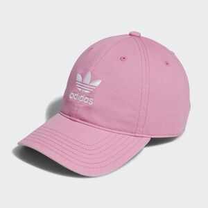 Adidas Women's Originals Relaxed Strapback Cap Hat - Hazy Rose w/ White Logo NWT